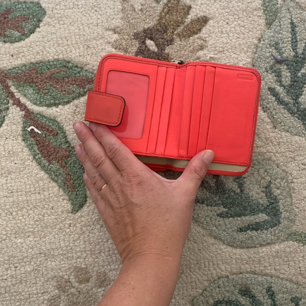 Coach Coral Wallet with Card Slots